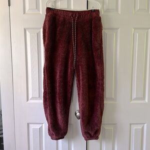 Eddie Bauer Fleece Maroon Lounge Pants Sweatpants Joggers